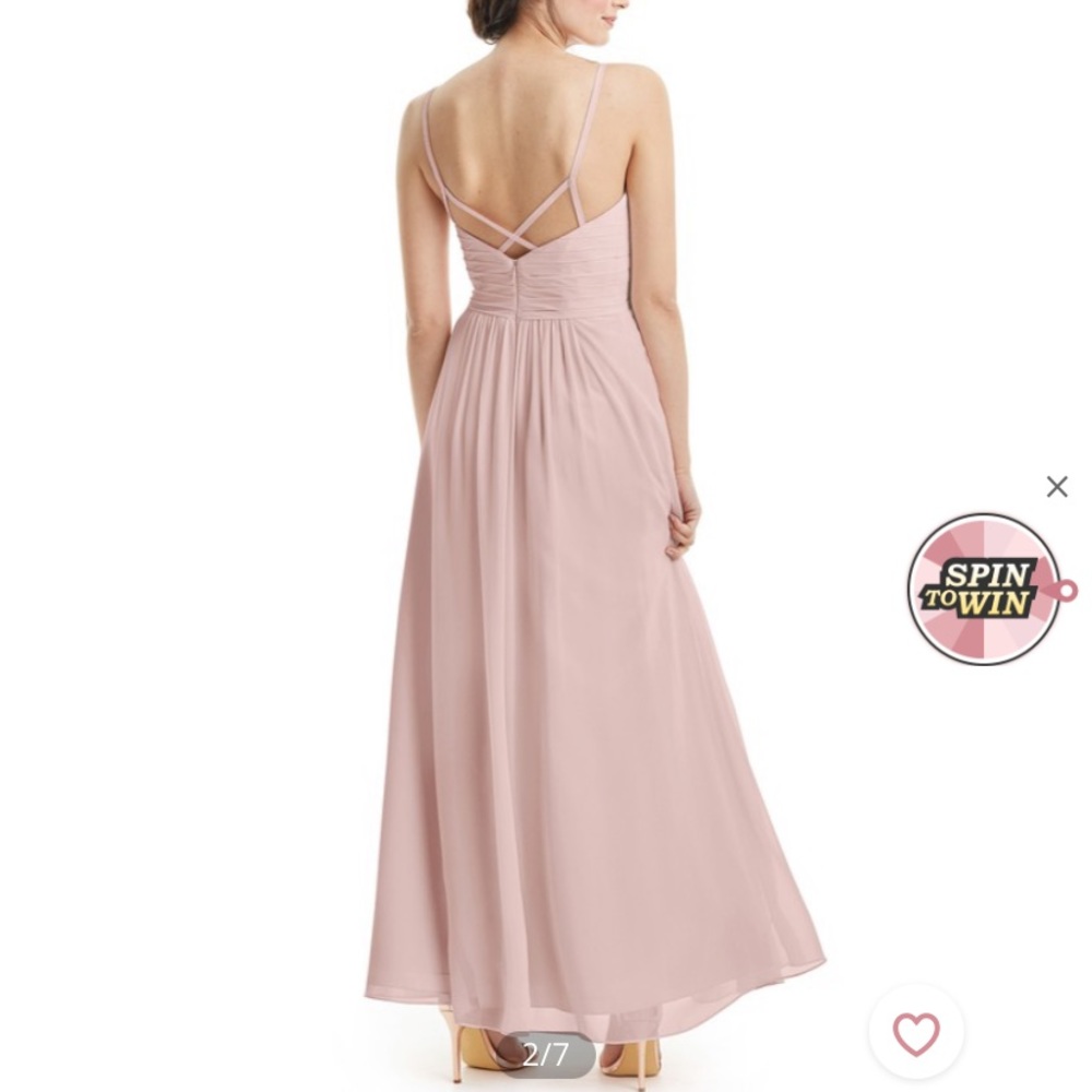 Azazie Paola Bridesmaid dress NAVY full length